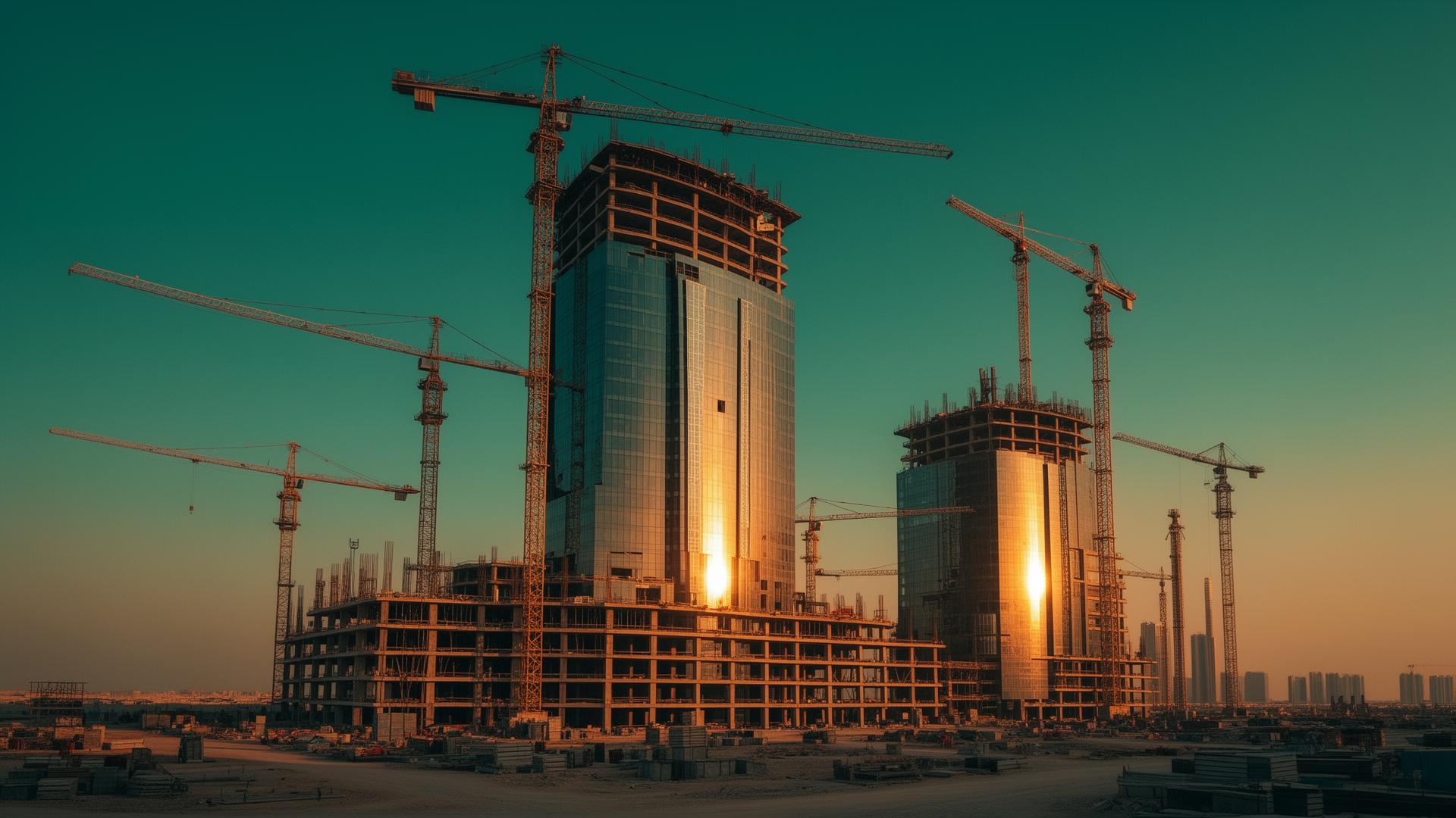 مواقع بناء ضخمة ومشاريع هندسية